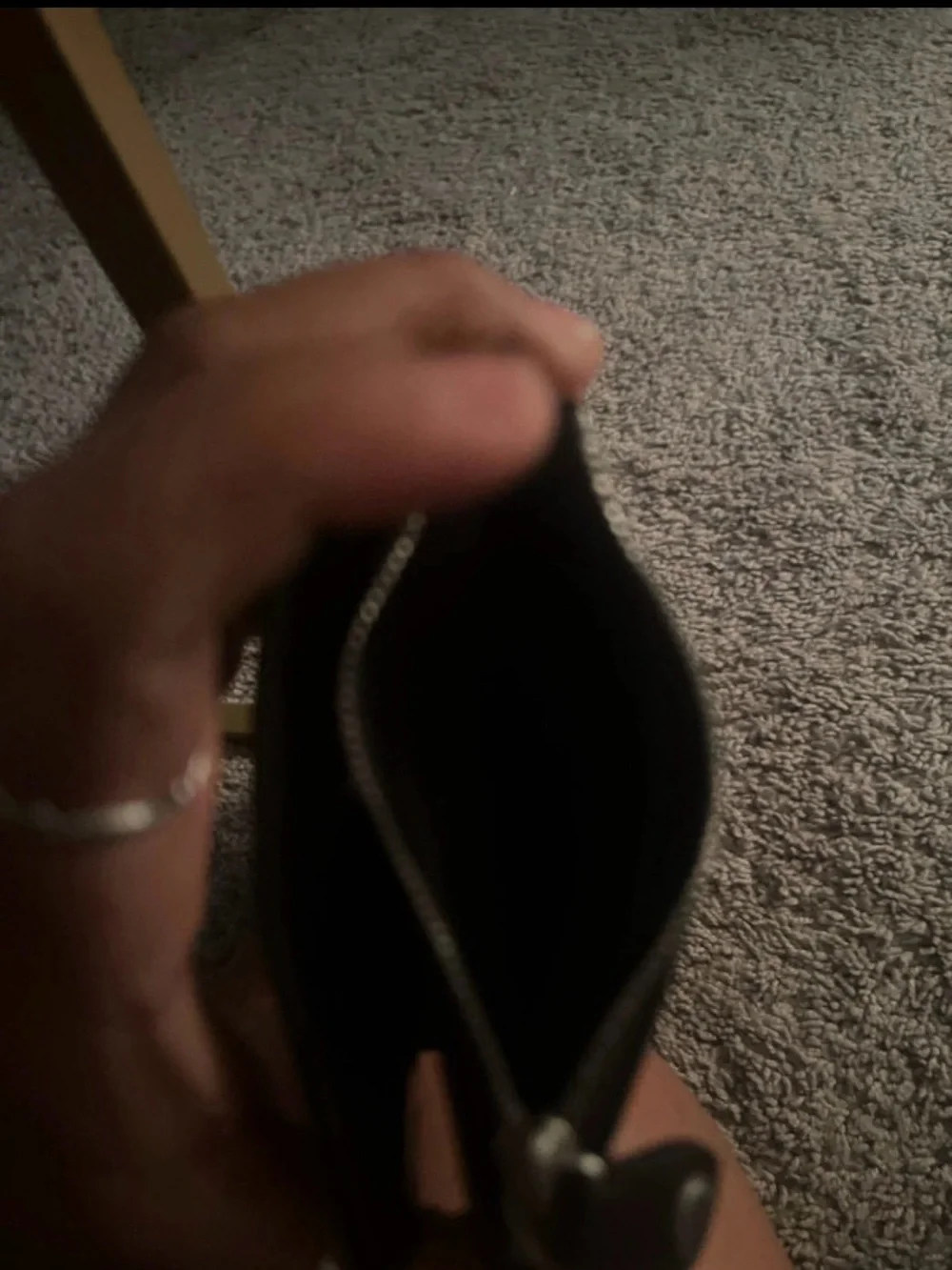 Coach Black Leather Zip Card Pouch